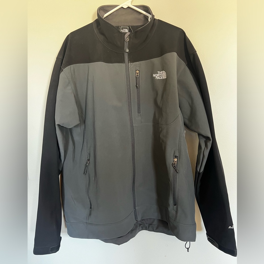 The North Face Black and Gray Apex Bionic Soft Shell Jacket